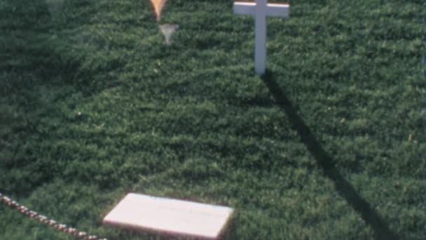Robert Kennedy Graf Een Historische Grafplaats Gedenkteken Voor Vermoorde Amerikaanse — Stockvideo