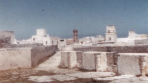 Panorama Cityscape Portuguese Fortress Jadida Town Morocco Unesco World Heritage — Stock Video