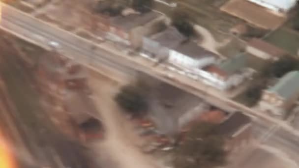 Vista Aérea Uma Aeronave Neenah Wisconsin Centro Cidade 1960 Mostrando — Vídeo de Stock