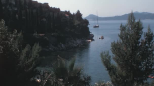 Vintage Yachten Der Adria Die Die Ruhige Schönheit Dubrovniks Kroatien — Stockvideo