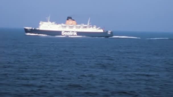 Sealink Var Ett Brittiskt Företag Som Brukade Tillhandahålla Transporttjänster Över — Stockvideo