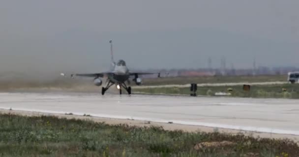 Witness Power Precision Turkish Air Force State Art Fighting Falcon — Stock Video