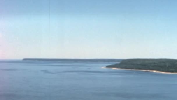 Zdjęcia Retro Lat Przedstawiają Panoramiczny Widok Moon Beach Wisconsin Madison — Wideo stockowe
