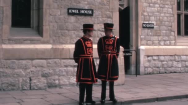 Majesteleri Kraliyet Sarayı Londra Kalesi Kalesi — Stok video