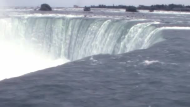 1970 Роках Було Знято Масивний Водяний Потік Ніагарських Водоспадів Вид — стокове відео