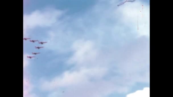 Lockheed 104 Starfighter Amerikaanse Éénmotorige Supersonische Onderscheppingsvliegtuigen Die Tijdens Koude — Stockvideo