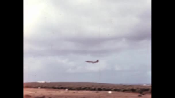 Lockheed 104 Starfighter Amerikaanse Éénmotorige Supersonische Onderscheppingsvliegtuigen Die Tijdens Koude — Stockvideo