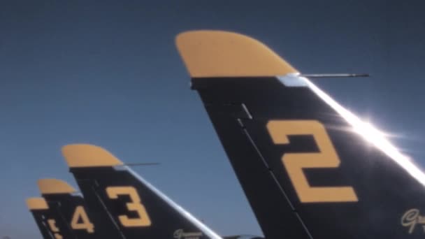 Grumman Tiger United States Navy Blue Angels Gli Aerei Sono — Video Stock