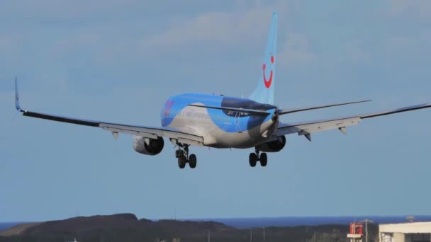Aviões Passageiros Boeing 737 Max Jay Tui Airlines Voam Câmera — Vídeo de Stock