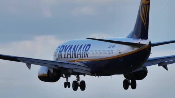 Gran Canaria Spagna Ottobre 2021 Volo Ryanair Boeing 737 Low — Video Stock