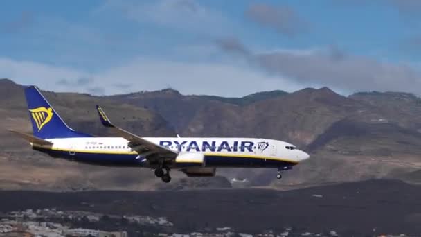 Gran Canaria Spanien Oktober 2021 Berühmte Billigfluglinie Boeing 737 Rss — Stockvideo