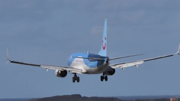 Gran Canaria Espanha Outubro 2021 Vista Deslumbrante Boeing 737 Tui — Vídeo de Stock