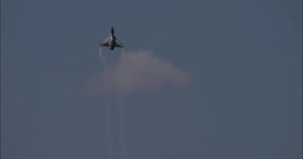 Atene Grecia Settembre 2023 Jet Combattimento Con Postbruciatori Piena Potenza — Video Stock