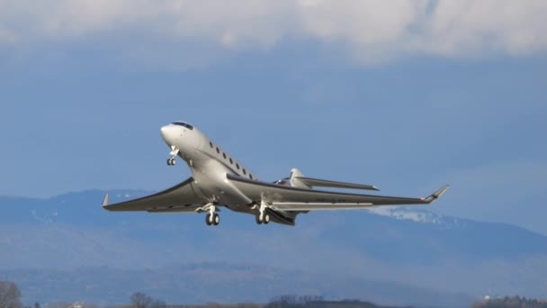 Payerne Suisse Janvier 2024 Des Jets Affaires Luxe Élèvent Dans — Video