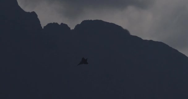 Моллис Швейцария Августа 2023 Современный Истребитель Развязывает Электрический Дисплей Аэробатики — стоковое видео