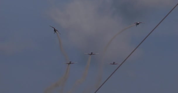 Pula Chorvatsko Březen 2024 Air Force Pilots Takes Center Stage — Stock video