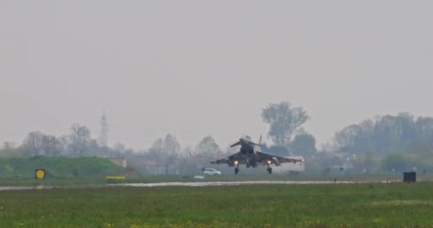 Istrana Talya Nisan 2024 Nato Süpersonik Hava Aracı Askeri Havaalanına — Stok video