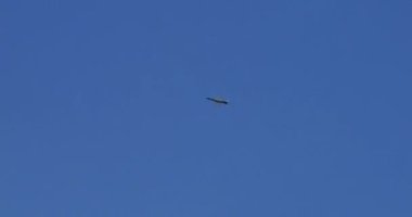 Zagreb Hırvatistan 11 Mayıs 2024: Sovyet savaş uçağı, Soğuk Savaş 'ın askeri havacılığını yansıtarak uzak mesafeden uçuyor. Belgeseller ve eğitim içeriği için ideal. Mikoyan MiG-21 Balık Yatağı.