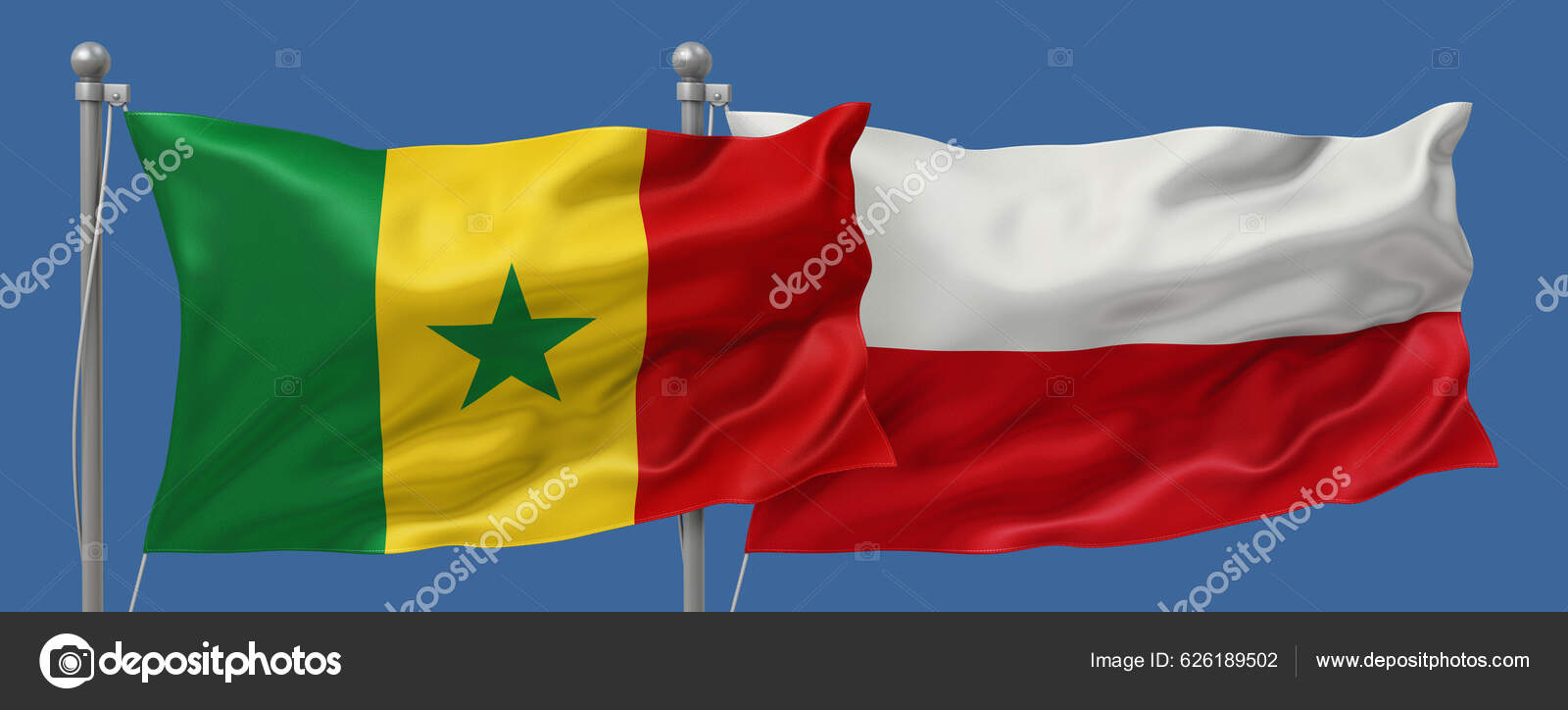 Bandeira Senegal Polônia fotos, imagens de © kamara.nabil #626189502