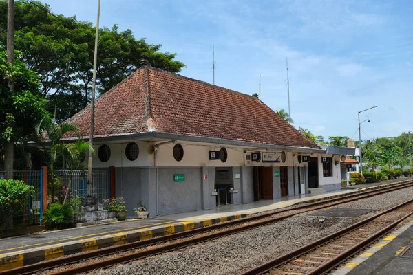 2023年2月15日 印度尼西亚爪哇中部Srowot古老的小型火车站 — 图库照片