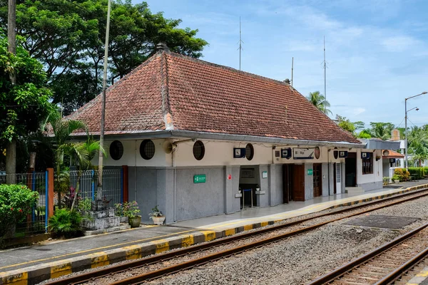 2023年2月15日 印度尼西亚爪哇中部Srowot古老的小型火车站 — 图库照片
