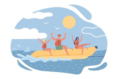 Mutlu aile tatilleri denizde