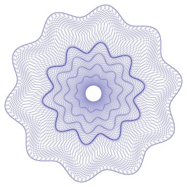 Watermark ,Guilloche rosetta  , design for  background for certificate, security element for background