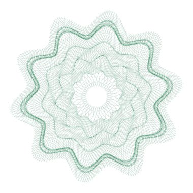 Filigran loncası. Filigran deseni, filigran banknot deseni. Banknotlar lonca hatlarını, desenleri, güvenli dalgaları ve pasaport kağıtlarını kontrol ediyor. Para birimi banknotu Guilloche, güvenlik sertifikası filigran arka planı
