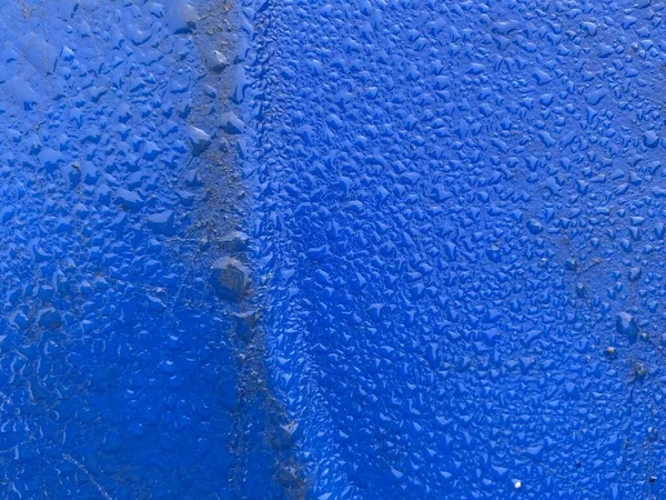 Modrá Voda Kapky Zeď — Stock fotografie