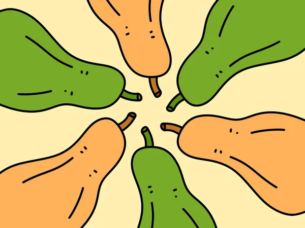 Caricatura Papaya Sobre Fondo Amarillo —  Fotos de Stock