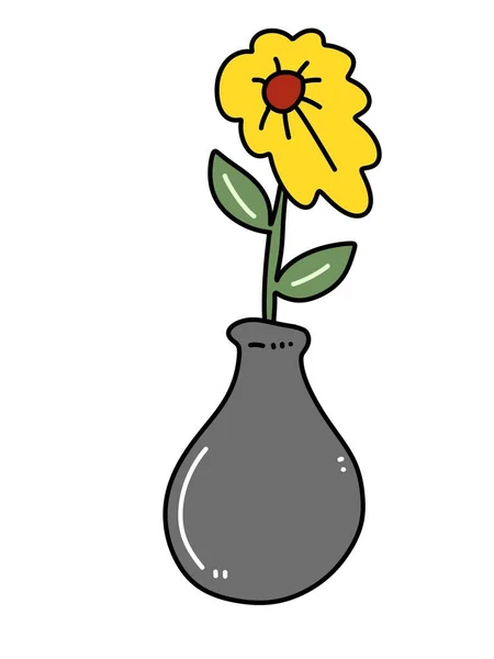 Flower Cartoon White Background — Stock Photo, Image