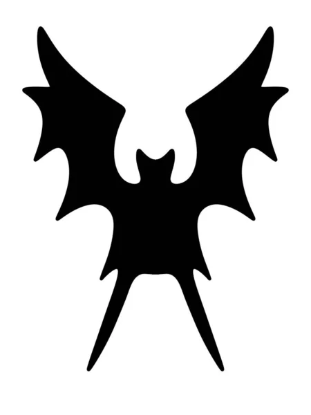 Halloween Silhueta Preta Morcego — Fotografia de Stock