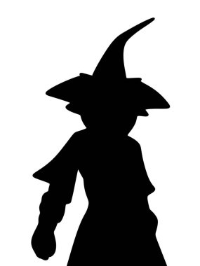 Cadı şeklindeki siyah beyaz 