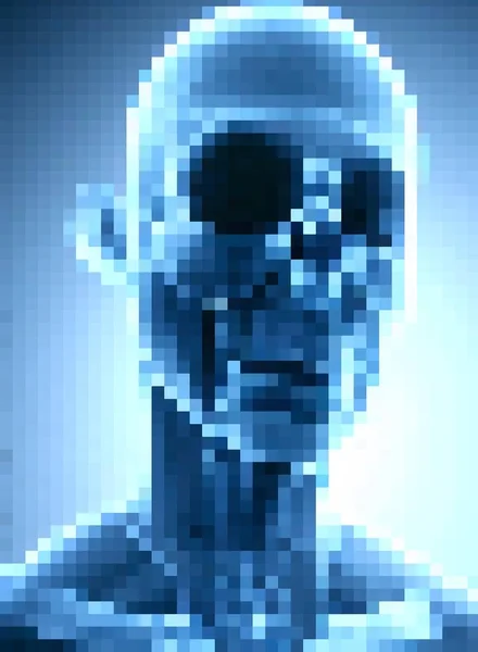 Blue Color Dark Man — Stock Photo, Image