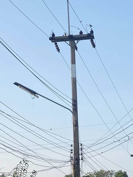 Hochspannungsmast Strommast Land Thailand — Stockfoto