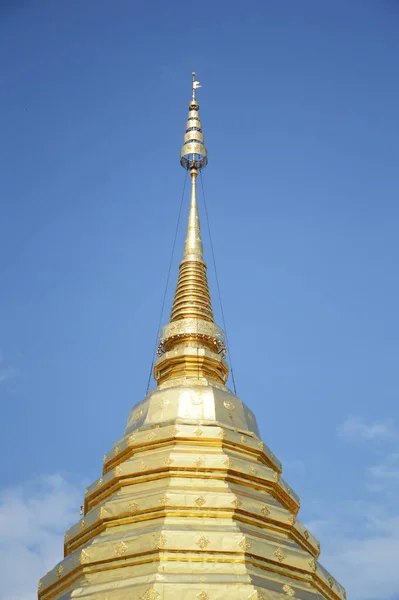 Pagoda Oro Nel Tempio Della Thailandia — Foto Stock