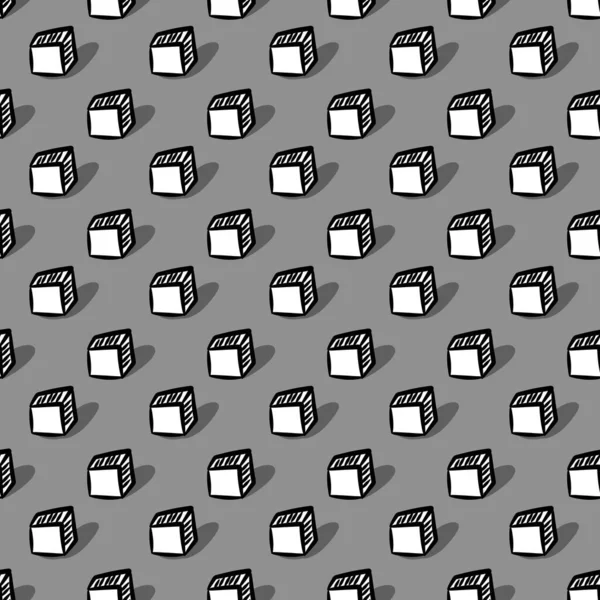 Naadloos Patroon Van Vierkante Blokken Cartoon — Stockfoto