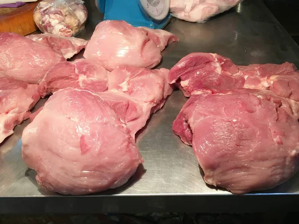 Raw Pork Meat Market — Stockfoto