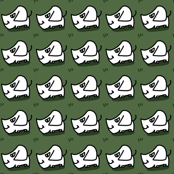 Patrón Sin Costuras Lindo Perro Dibujos Animados —  Fotos de Stock