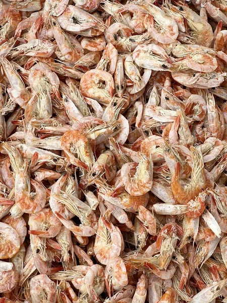 Close Dry Shrimp Cooking — Stock Photo, Image