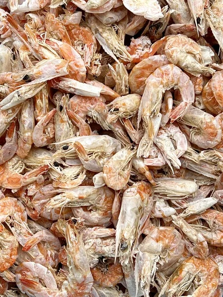 Close Dry Shrimp Cooking — Stock Photo, Image