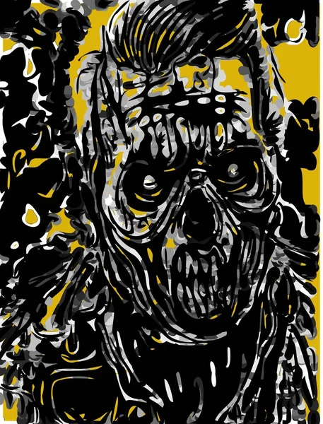 Konst Färg Zombie Monster Tecknad — Stockfoto
