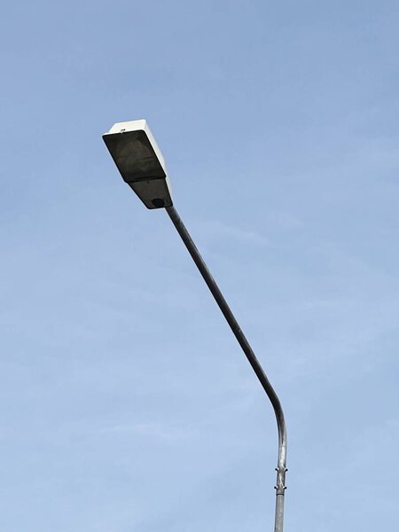 street lamp on a background of blue sky