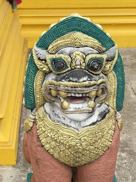 Die Löwenstatue Tempel Von Thailand — Stockfoto