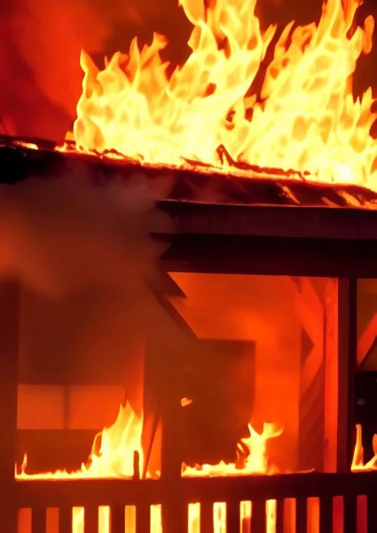 Warm Vuur Branden Thuis Achtergrond — Stockfoto