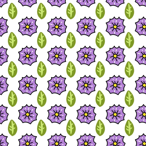 Seamless Pattern Flower Cartoon — Stock Photo, Image