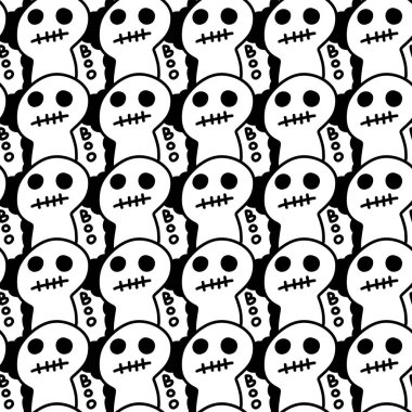 Kafatası çizgi filmiyle kusursuz desen