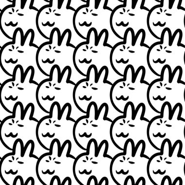 Sevimli tavşan çizgi filminin kusursuz deseni