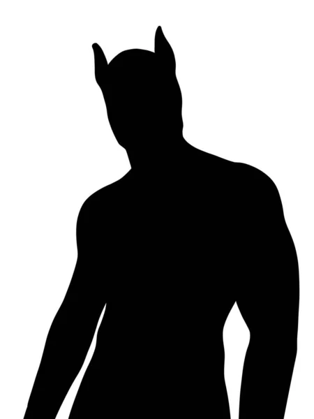 男性背景的黑色轮廓 — 图库照片