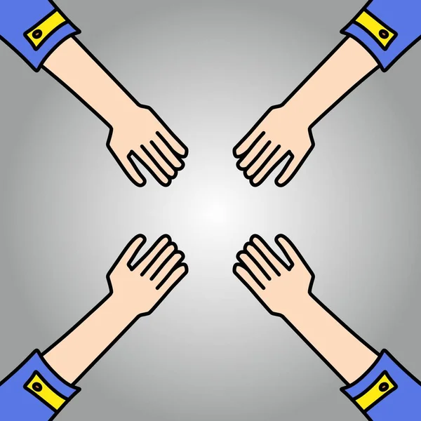 Kézfogás Két Emberrel Kézfogás — Stock Fotó
